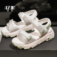 運動老爹涼鞋女夏2020新款夏天網(wǎng)紅厚底百搭休閑女式沙灘鞋ins潮