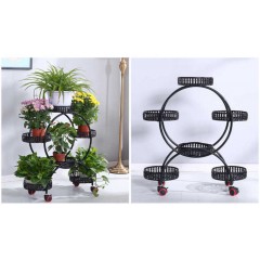 花架鐵藝帶輪落地式綠蘿花盆架客廳陽臺花架子多層室內(nèi)特價(jià)省空間