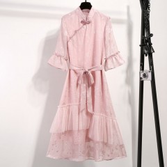 200斤胖妹妹漢服中國風夏季新款大碼女裝復古穿搭女仙女裙連衣裙【預售7天內(nèi)發(fā)完】