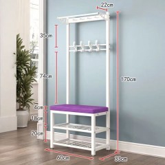 換鞋凳掛衣架一體鞋柜家用進門口衣帽架小型玄關可坐軟包坐墊鞋架